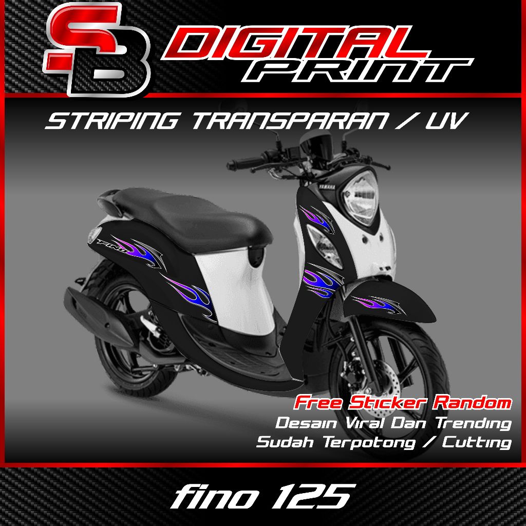 striping transparan fino 125 - striping api fino 125 bahan transparan