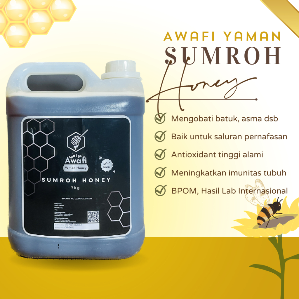 

ASLI 100% Awafi Madu Yaman Sumroh Sumrah Samroh | Pure Yemen Honey 7 kg kilogram