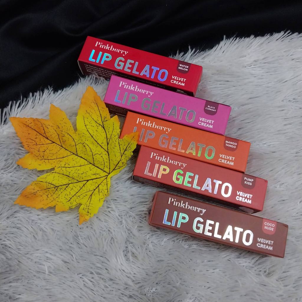 Lip cream matte tahan lama pinkberry BPOM/Pinkberry lip gellato velvet cream 42ml BPOM/velvet lipcre