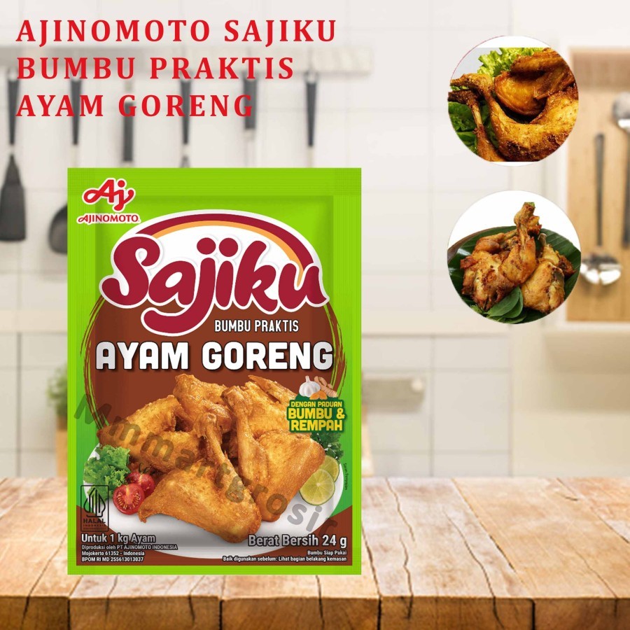 

Ajinomoto Sajiku / Bumbu Masak Instan Praktis / Bumbu Rasa Ayam Goreng / 24gr