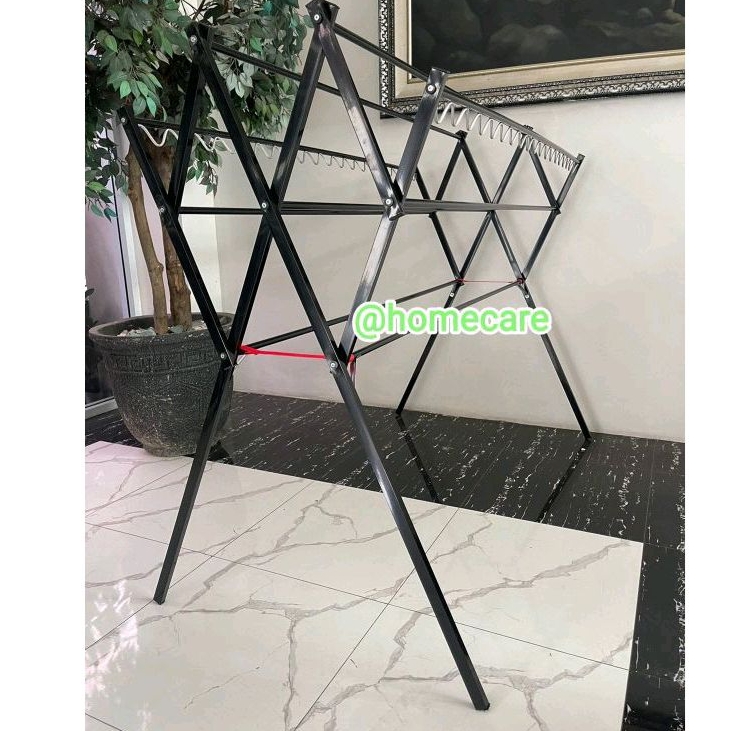 Jemuran Baju aluminium besar 180 + klip gantungan aluminium