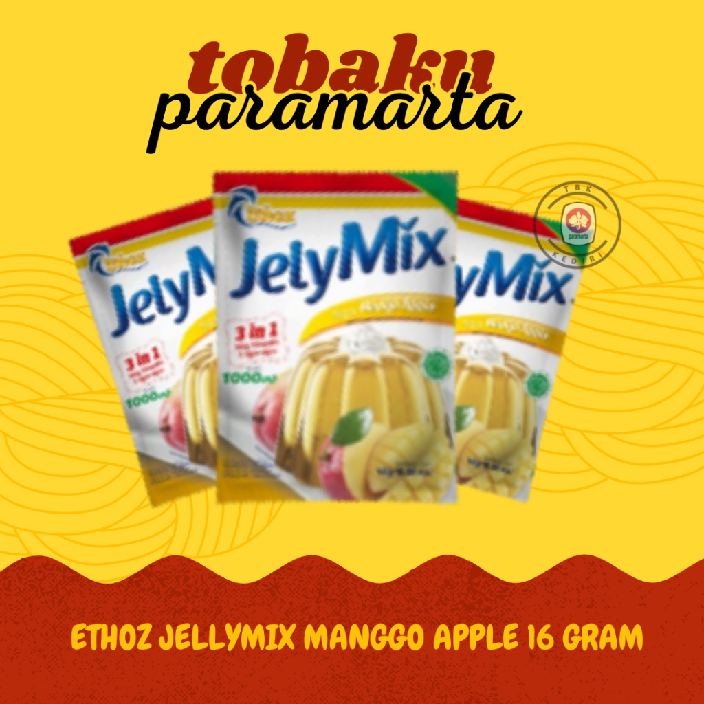 

BUBUK AGAR-AGAR PUDING ETHOZ JELLYMIX MANGGO APPLE 16 GRAM / ETHOZ JELLYMIX MANGGO APPLE