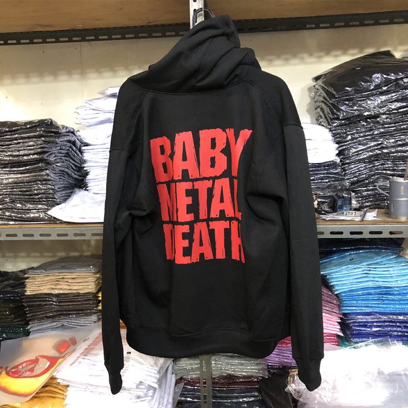 Jaket Hoodie Babymetal Death Baby Metal Hoodie Sweater Bahan Cotton Fleece