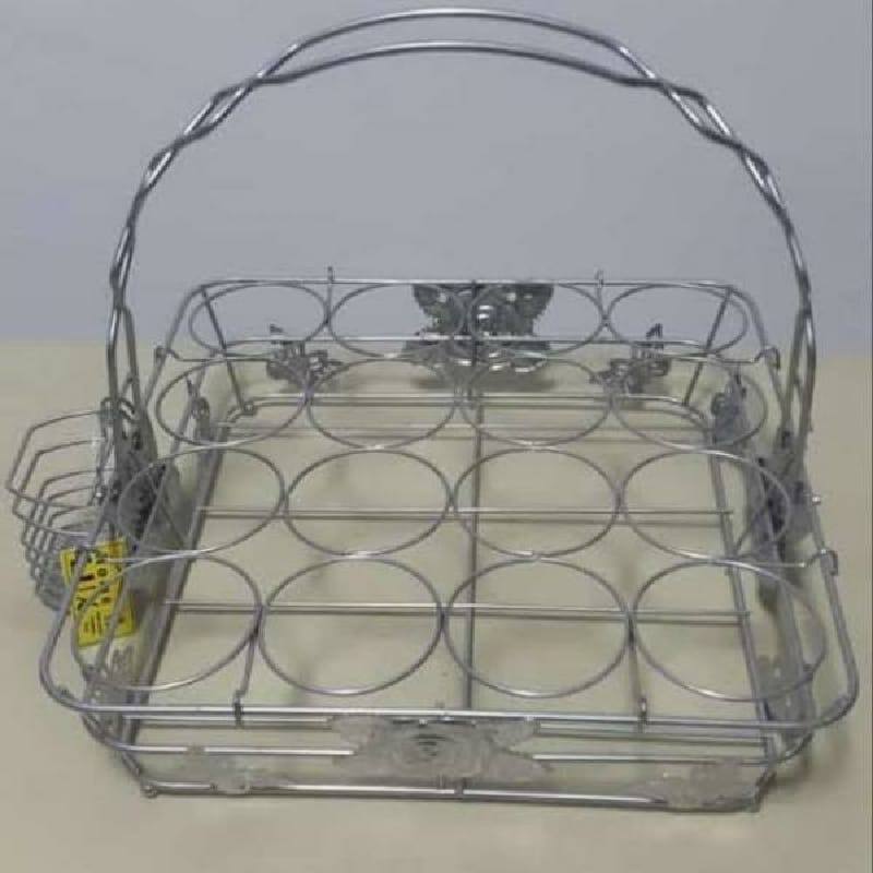 SSA Rak Aqua Gelas / Keranjang Tempat Air Mineral Stainless Steel 16 Lubang