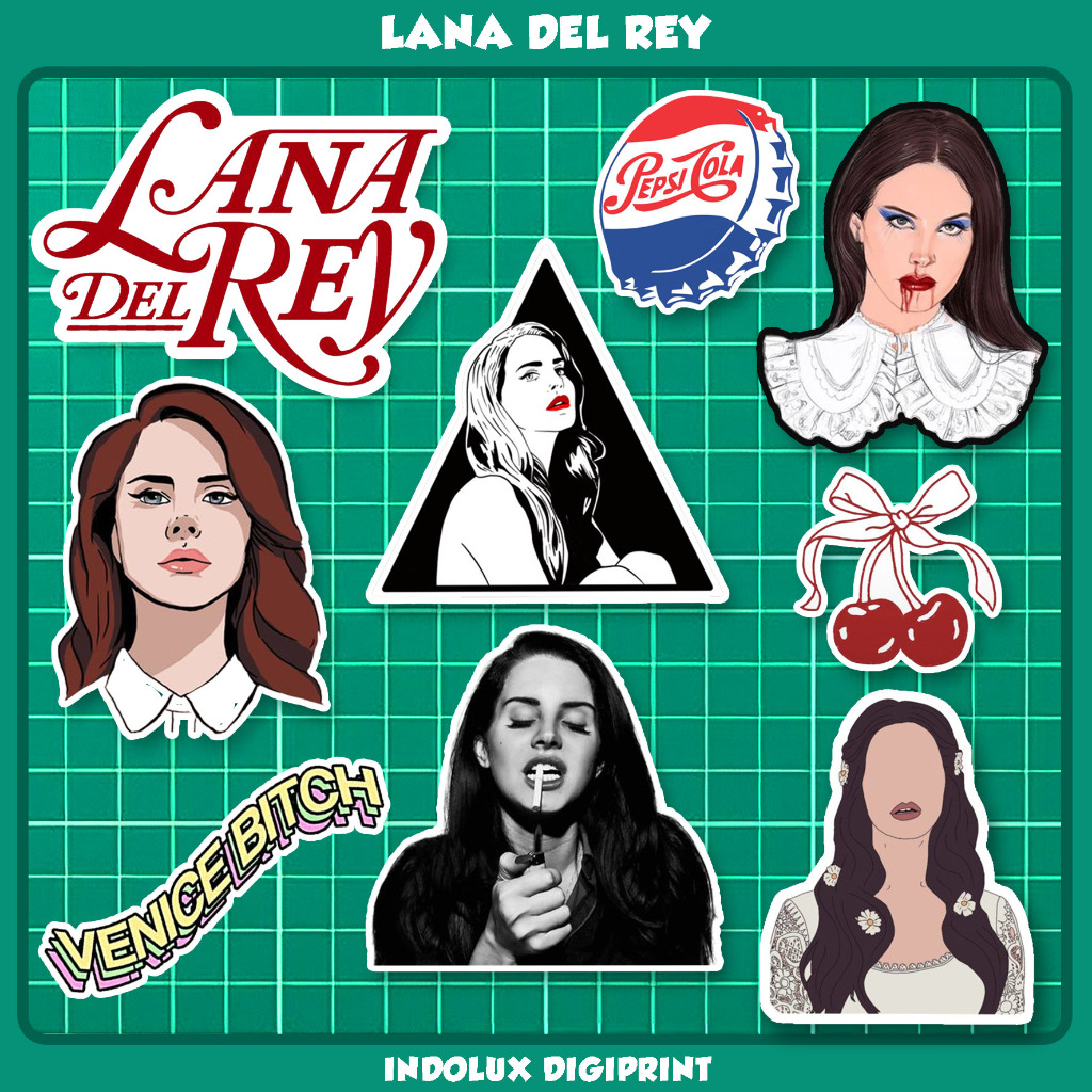 

Sticker Lana Del Rey Musik Band Album Stiker Hitz Artis LDR Aesthetic Tumblr Untuk Laptop Case Hp