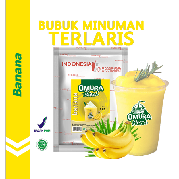 

OMURA Blend Bubuk Minuman Premium Rasa Korean Banana Milk / Pisang Susu Korea Powder Drink 1 Kg Omura Powder