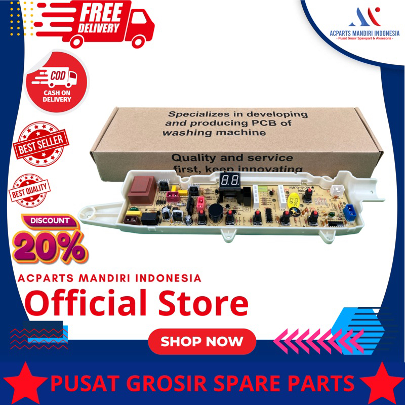 SHARP 7.5Kg ES-G950P-GY, Modul pcb mesin cuci Top loading (851Z / SH 03)