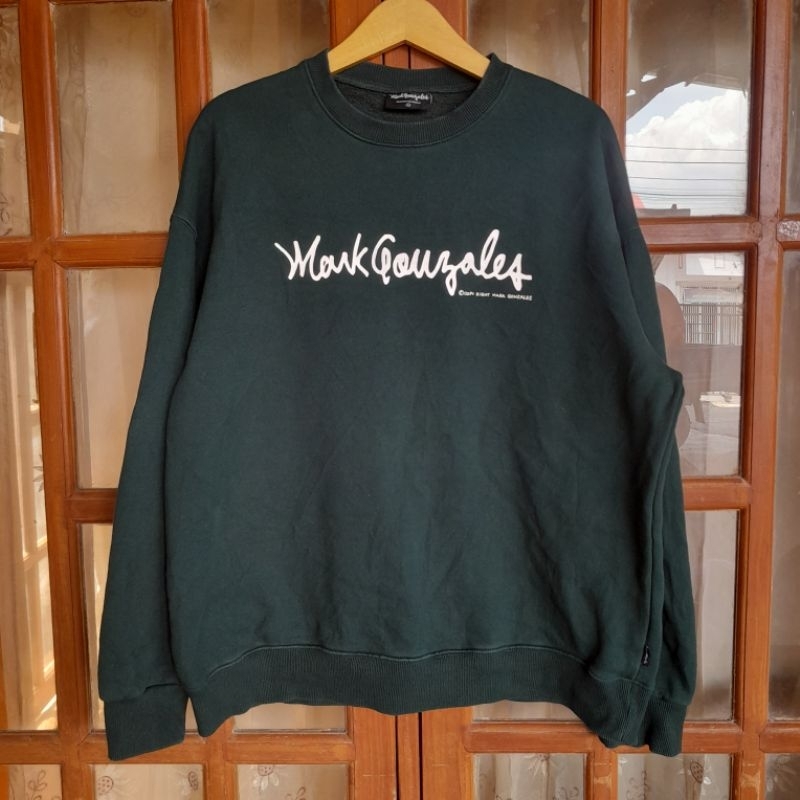 Mark Gonzales green crewneck second (XL)