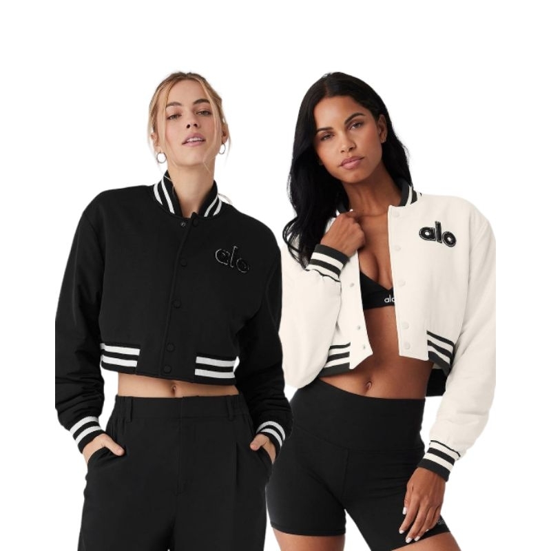 Jacket Cropped Varsity a.l.o Jisoo Blackpink