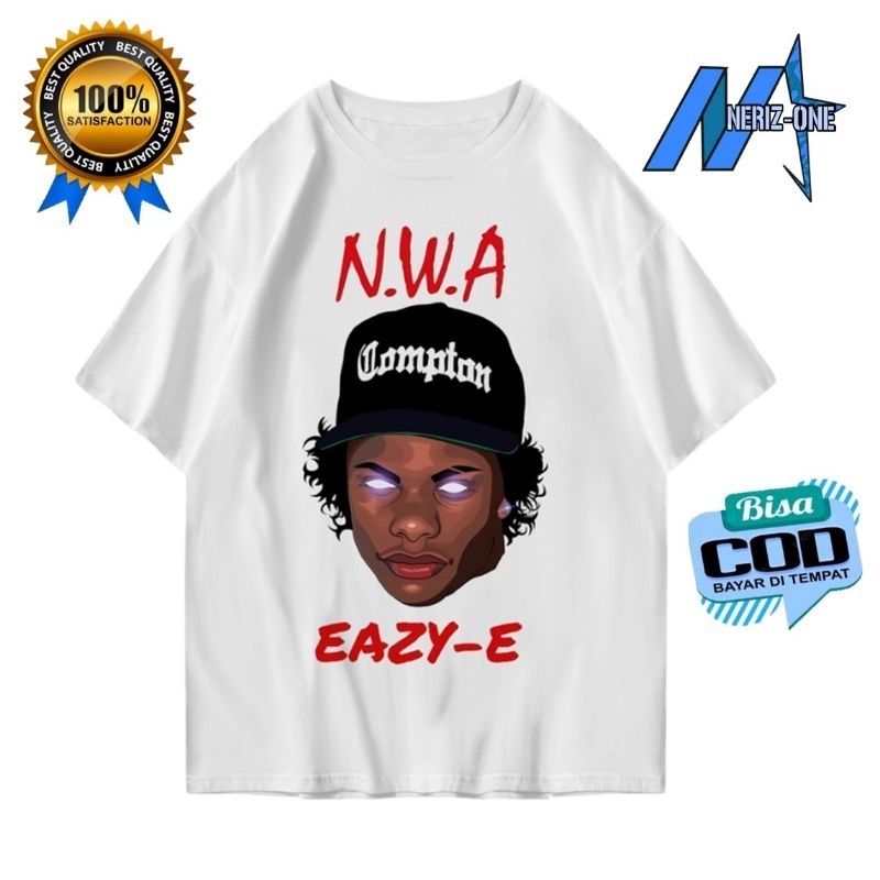 KAOS DISTRO NWA EAZY-E | TSHIRT STREETWEAR UNISEX ~ SABLON DTF PREMIUM BAHAN KATUN COMBED