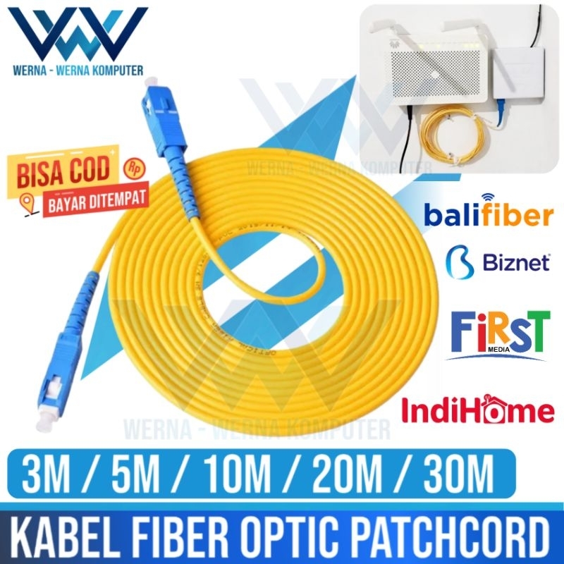 Kabel FO Fiber Optic Internal  Patch Cord  5 , 10 , 20 , 30  meter indihome Fiber optik