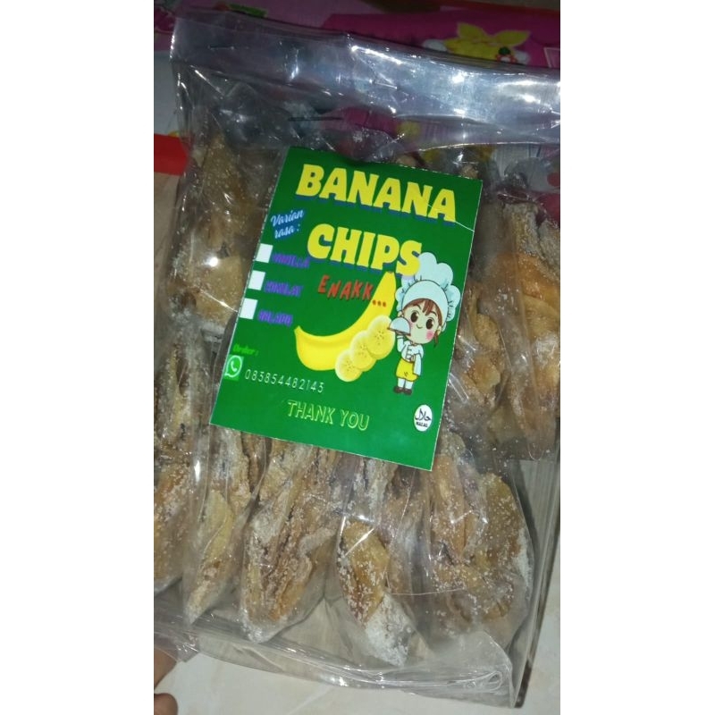 

Keripik Pisang vanilla 145gram khas BOJONEGORO manis renyah krispi gurih isi 10 & 20 / pack