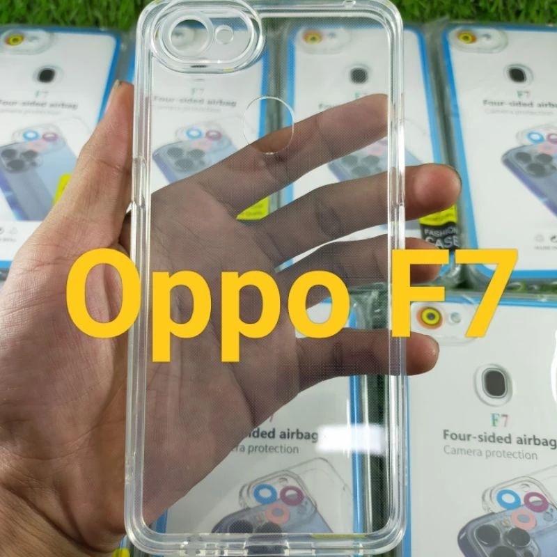 SoftCase Oppo F7 Case Casing Silikon Bening Transparan Pelindun+Camera