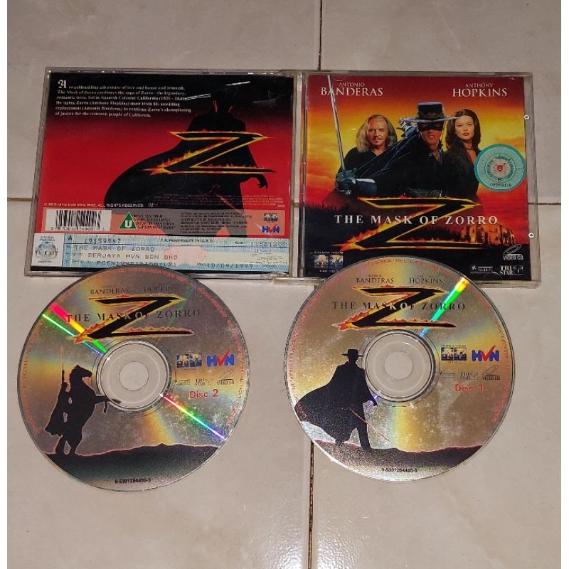 vcd original THE MASK OF ZORRO ( 2 )