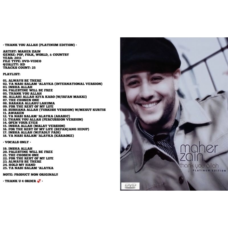 maher zain dvd album thank you allah