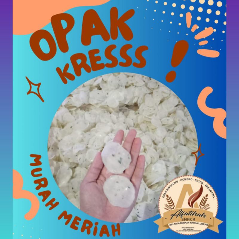 

TERMURAH !!! 500 GRAM OPAK BENTUK KOIN (BULAT KECIL) ORIGINAL KUCAI KHAS WONOSOBO