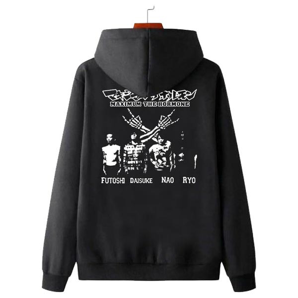 Jaket Hoodie Maximum The Hormone Futoso Daisuke Nao Ryo Hoodie Sweater Bahan Cotton Fleece