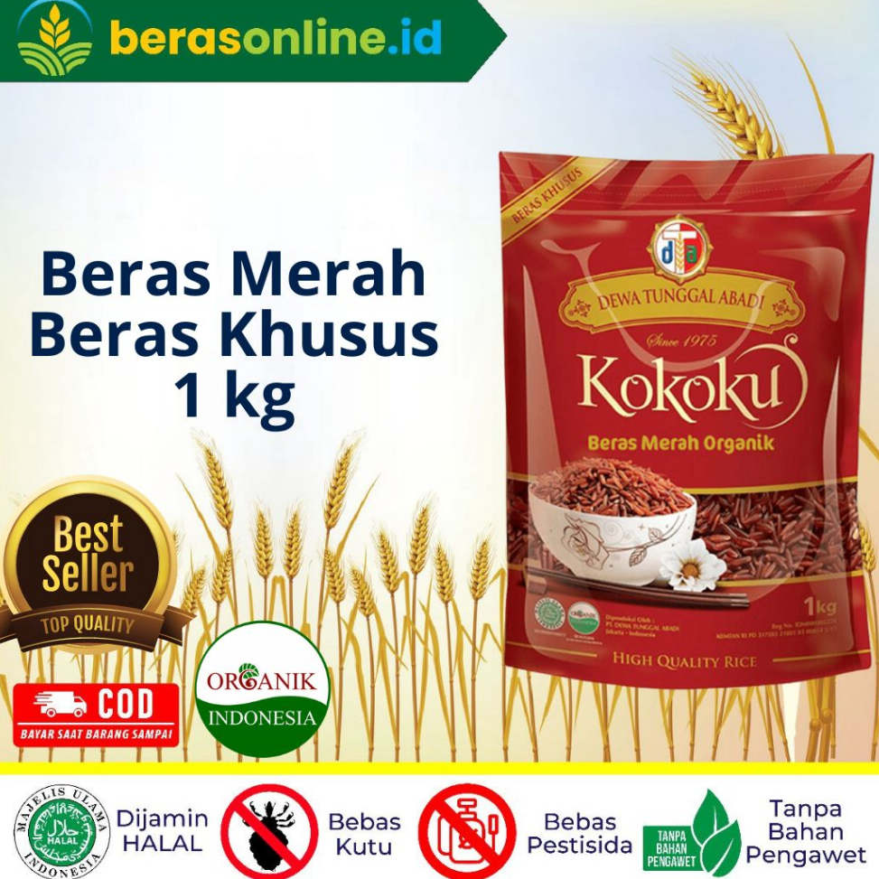 

BTKP8945 Beras Online - Beras Merah 1KG