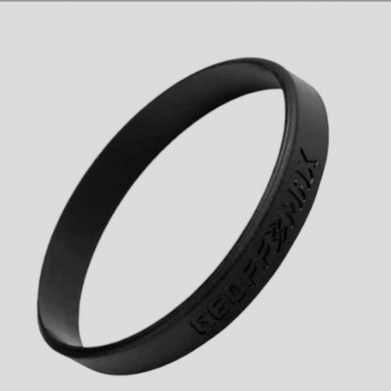 Geoff Max Rakku Black Bracelet Gelang Distro Gelang Karet