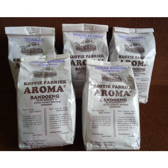 

GCJZ7845 KOPI ARABICA / ROBUSTA 250 gr - AROMA BANDUNG Fresh Asli Bubuk Giling Halus /Medium /Kasar /Biji - Indonesia Coffee - Tokomart Shop