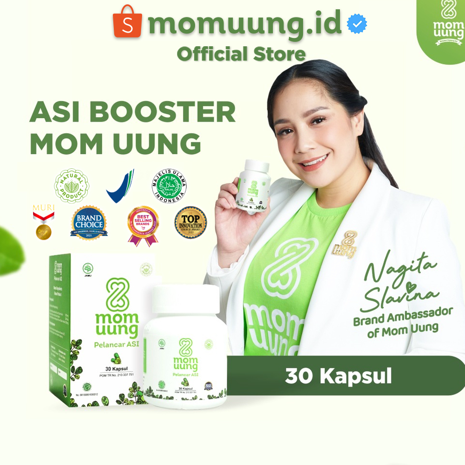 8.8 Flash Sale BPOM HALAL NATURAL ASI BOOSTER MOM UUNG 30 kapsul / KELORCAP MOMUUNG HERBAL MOMUUNG.I