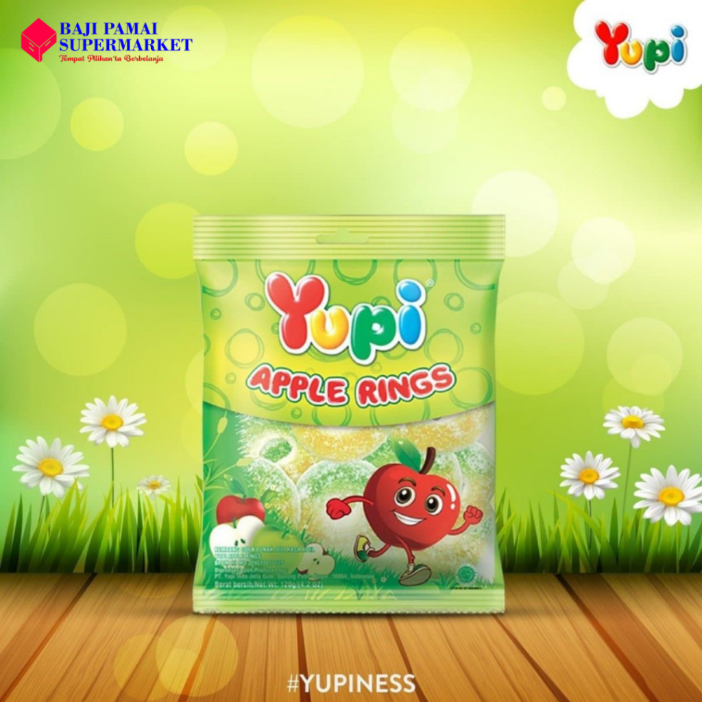 

YUPI APPLE RINGS 120GR