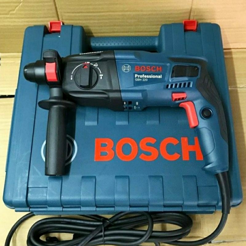 Rotary Hammer Bosch 20 mm Bor Bobok Beton drill 3 mode GBH 220 DRE Profesional