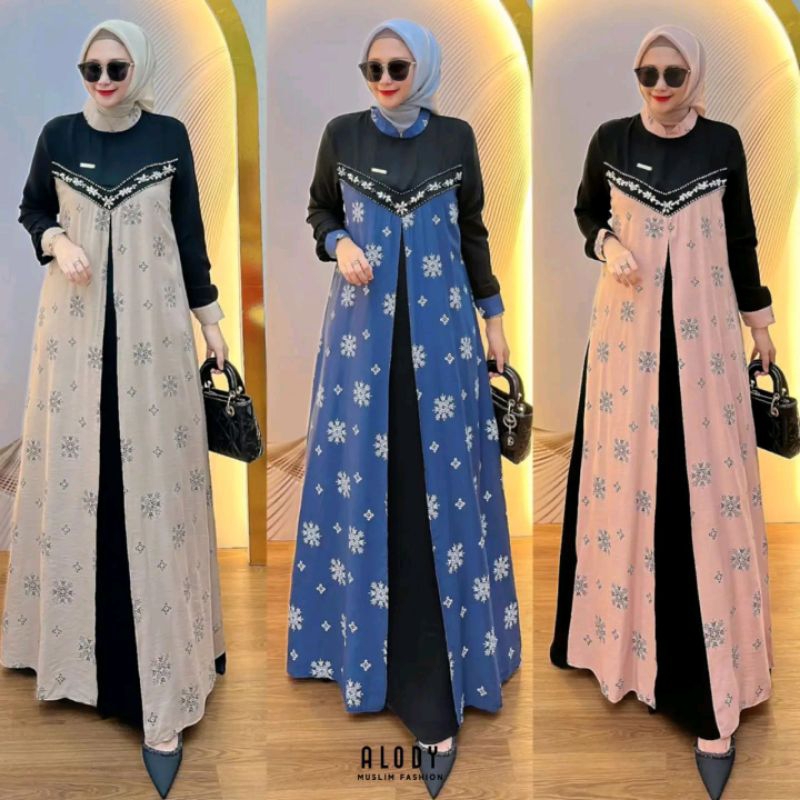 ALODY SANDRINA DRESS GAMIS WANITA BY ALODY