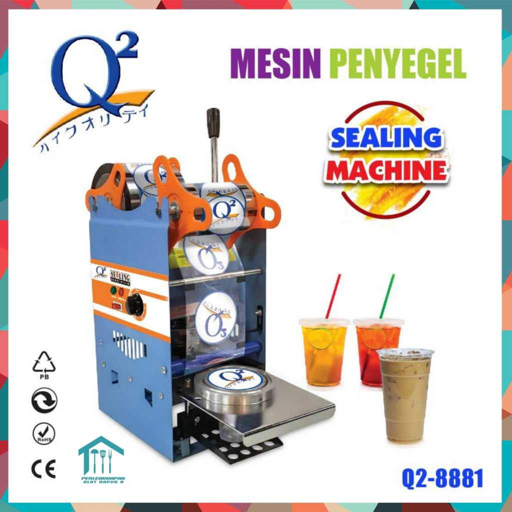 MESIN PRESS GELAS CUP PLASTIK / ALAT PRESS CUP PLASTIK SEALING MACHINE CUP SEALER Q2 - 8881 / CUP SE