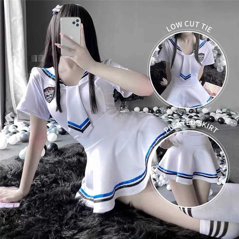 Cosplay Sexy Lingerie Seragam Sailor Moon Halloween Siswa Kostume Jepang Pelaut