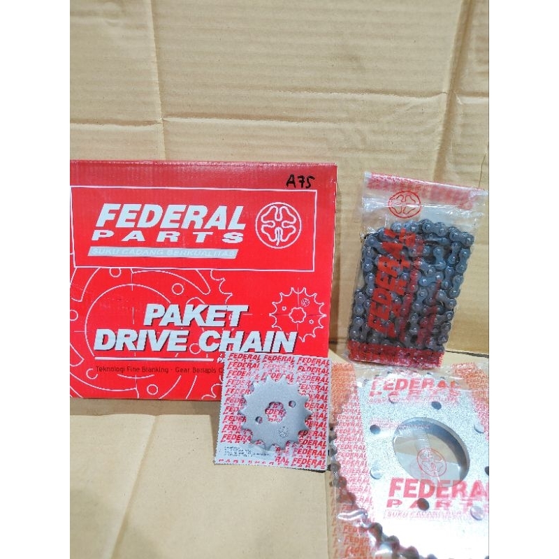 Girset Gearset Gir Gear Set Rantai Rante Depan Belakang Honda Blade 125 FI FP 412P0 K41 220C Federal