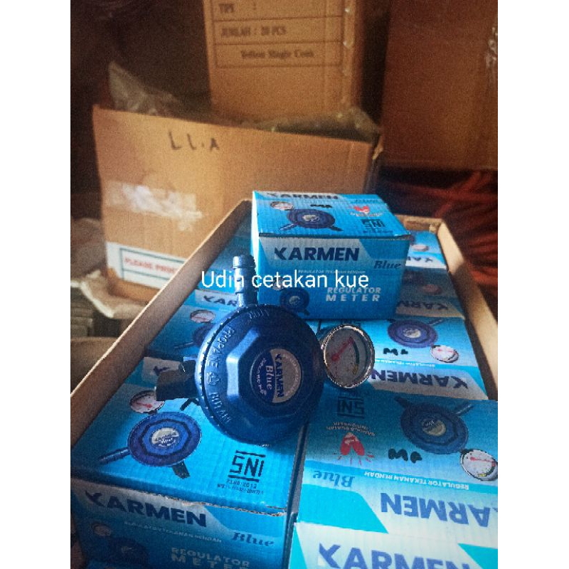 Regulator Gas Karmen Meter Blue Gas Lpj Premium