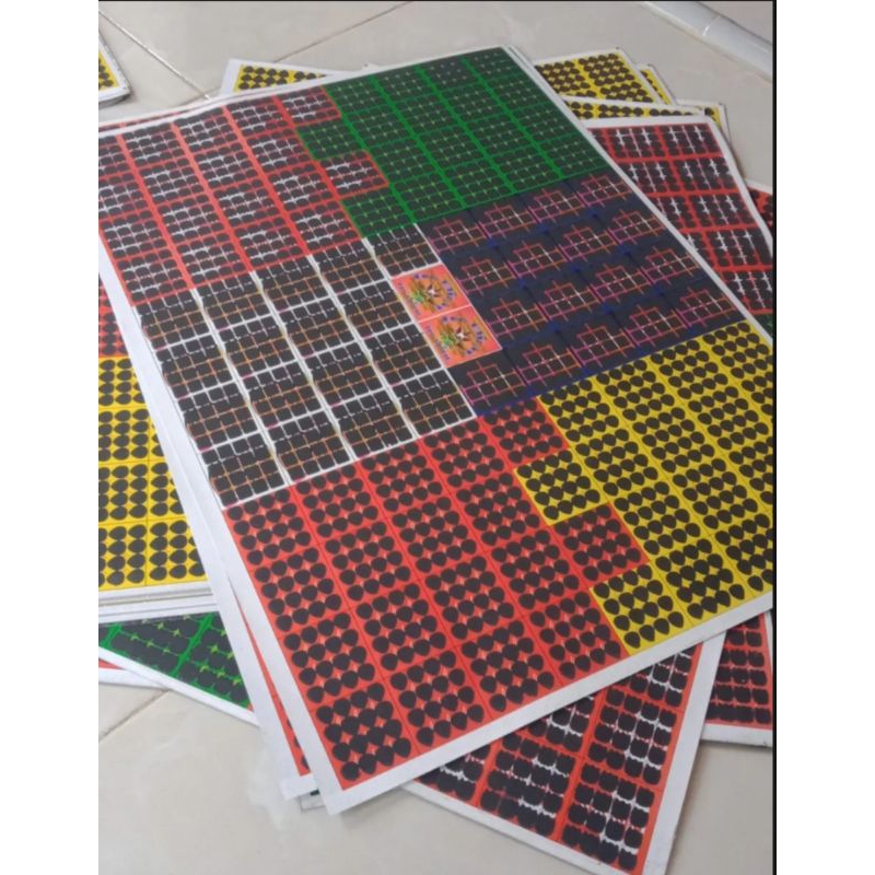 paket 5 lembar gosokan tengkorak titik 12 titik 15 dan titik 16