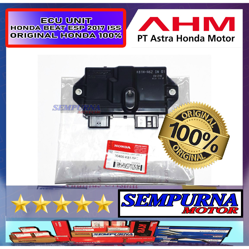 30400-K81-N62 ECU Ecuu Acu Beat Esp 2017 ISS 100% Original Honda Asli Ori AHM