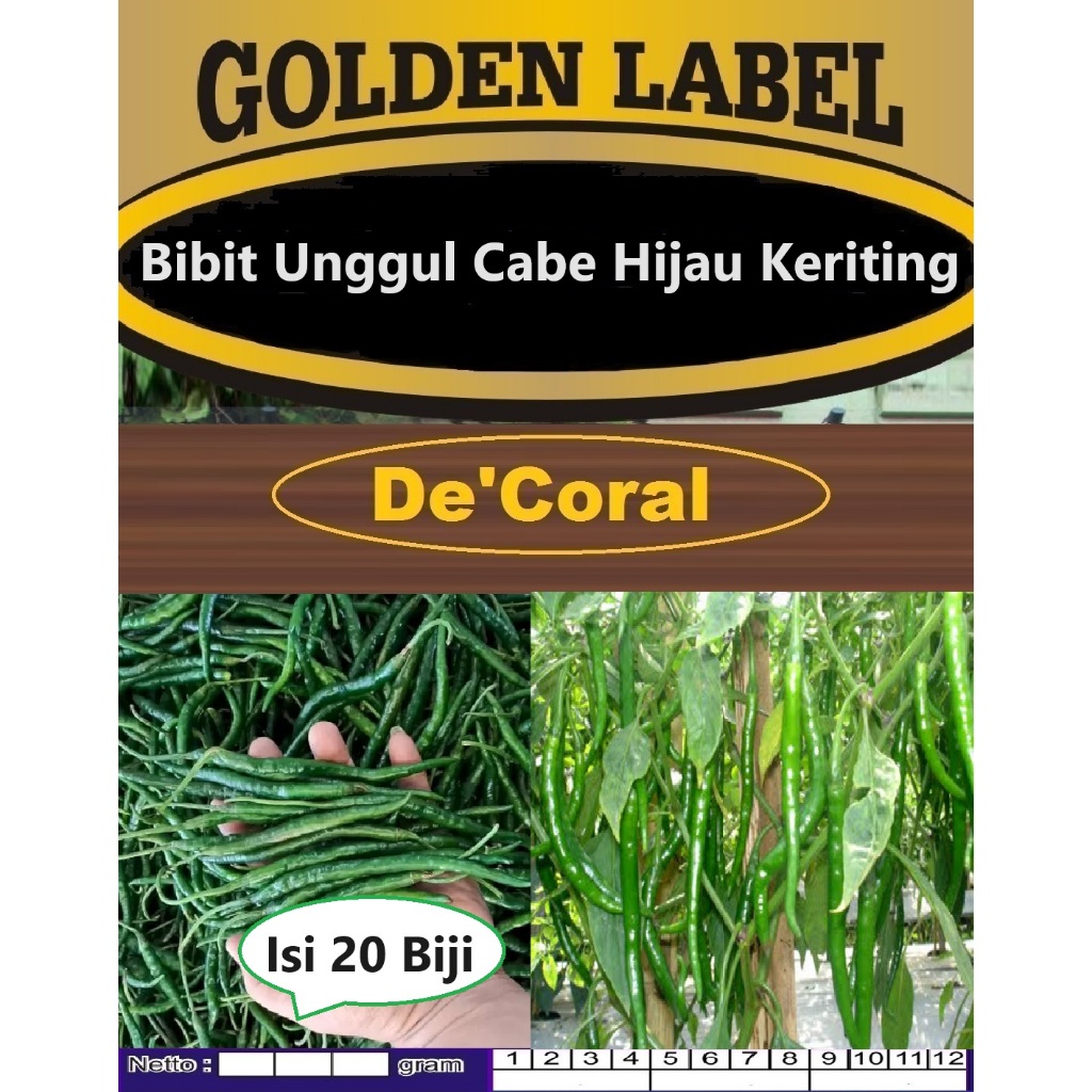 Bibit Unggul Cabe Hijau Keriting | Biji Benih Cabe Hijau Keriting