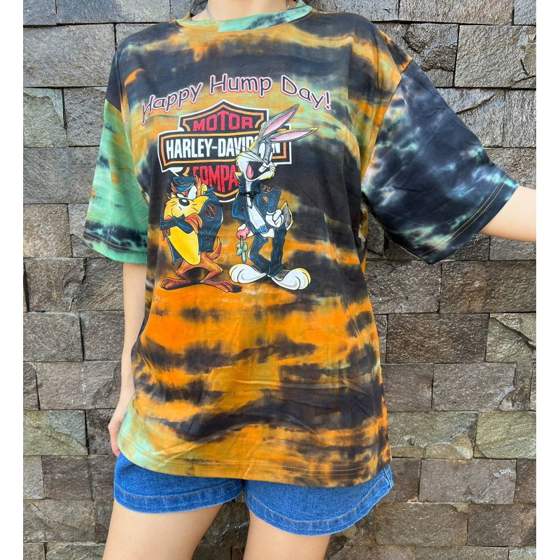 Kaos Wanita Tie Dye HARLEY DAVIDSON Premium Quality