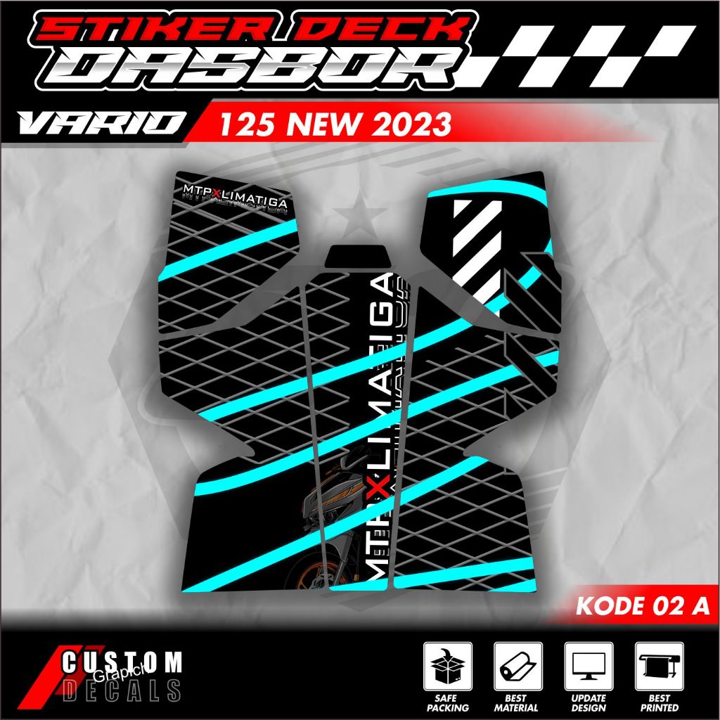 Striping Vario Pelindung Dashboard Tankpad vario deckpad Vario 125 2023 (Stiker Pelindung Dashboard)