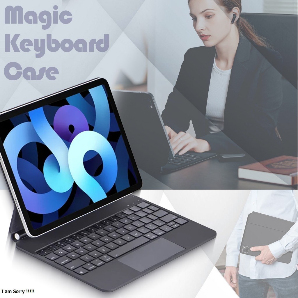 Magic Keyboard Rebound Magnetic Keyboard Case iPad Case with Keyboard Compatible with iPad Magnet Ca