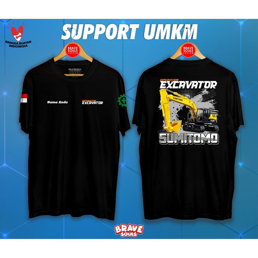 Kaos Distro Operator Excavator Sumitomo Katun Combed