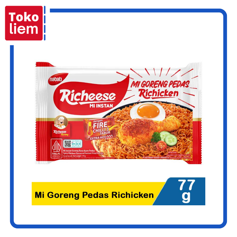 

Nabati Richeese Mi Goreng Pedas Richicken 77G