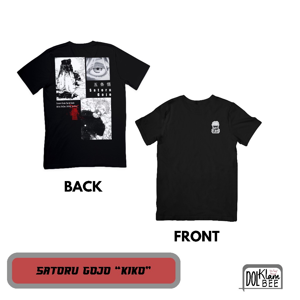 Kaos T-Shirt Jujutsu Kaisen “ Satoru Gojo “KIKO” “ - Cotton Combed 24s