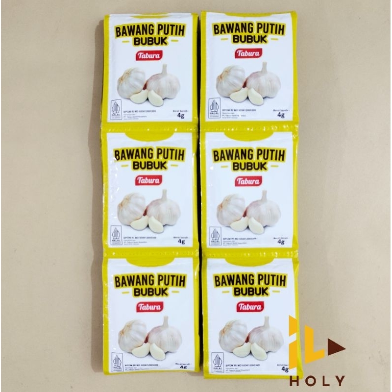 

Tabura Bawang Putih Bubuk (RENTENG) 12x4gr Isi 12 Sachet