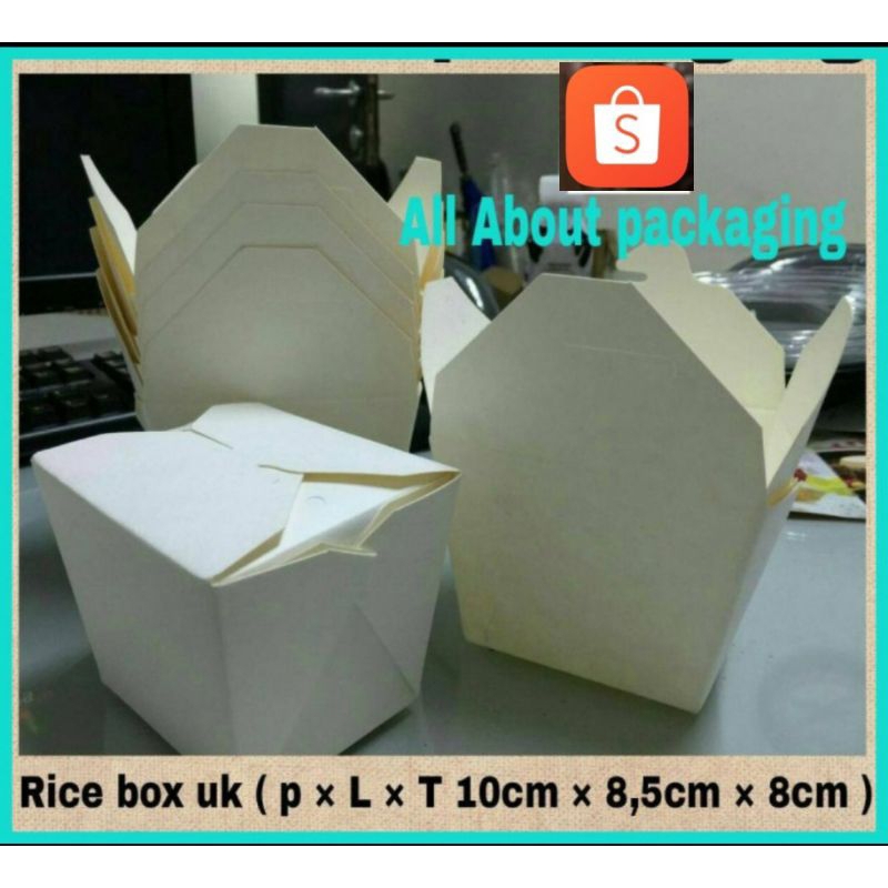 Food Pail / Box Bento / Tray Bento / Rice Box Bahan : Kertas lapis PE