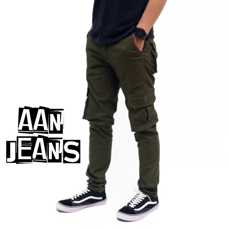 Celana Cargo Panjang Pria Reguler Slim