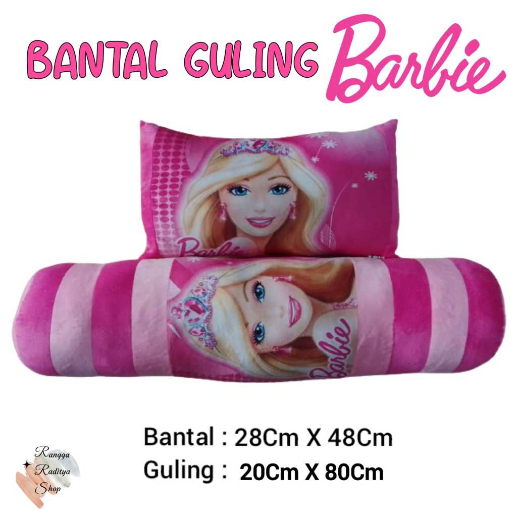 Bantal guling anak motif BARBIE jumbo untuk anak perempuan diatas 5 tahun