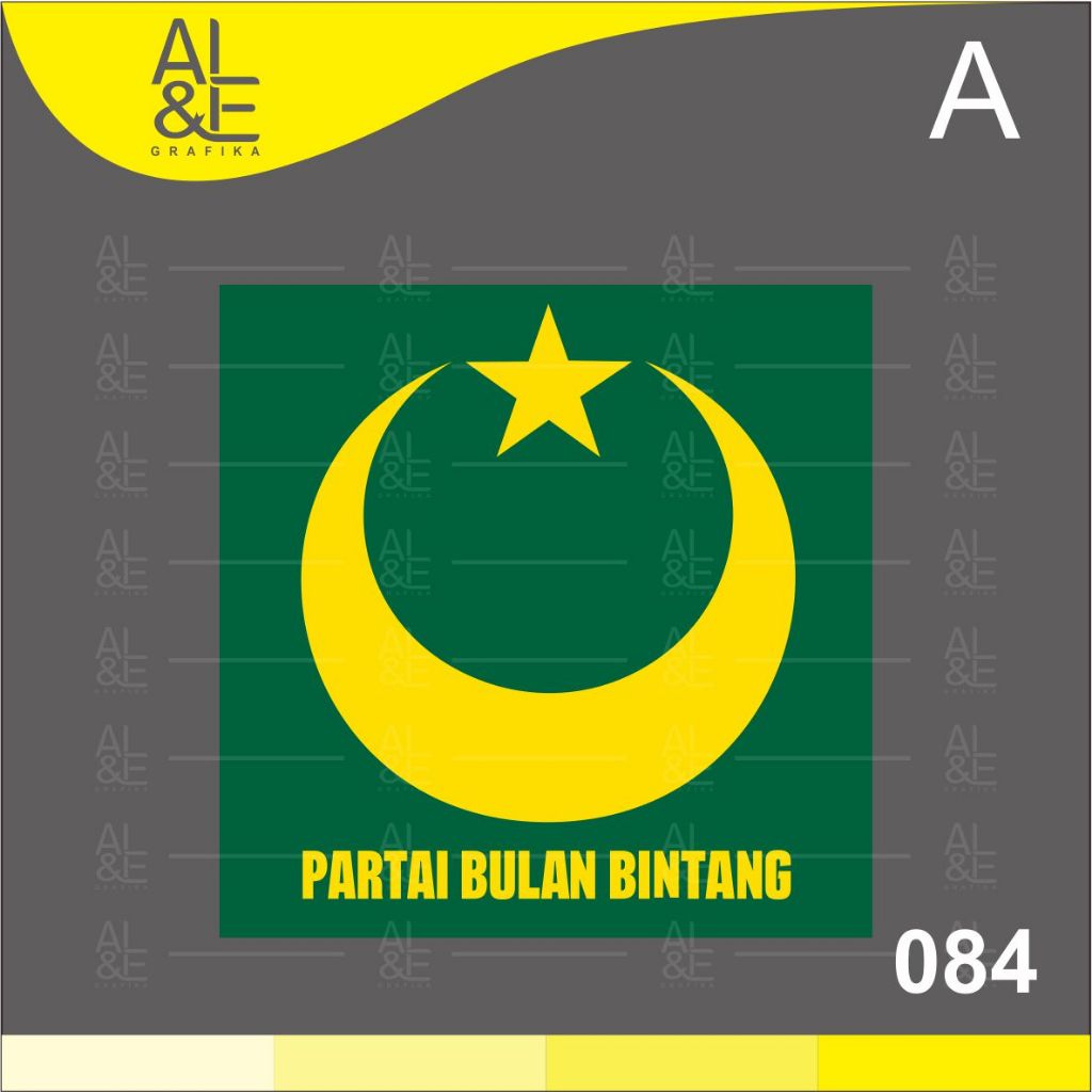 

084 - STIKER PARTAI BULAN BINTANG - VINYL STIKER RITRAMA INDOOR