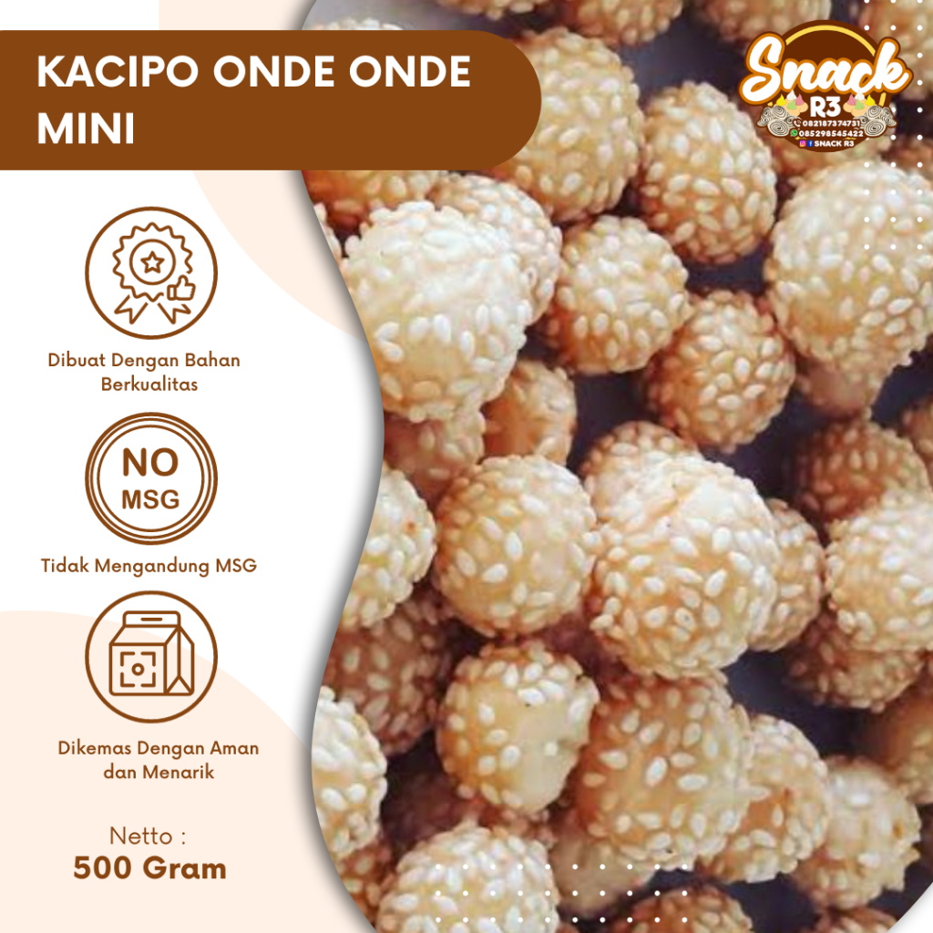 

Kacipo Onde Onde Mini Biji Wijen Snack Gurih Manis Lezat Segala Acara Murah Makanan Ringan 500 Gram Enak