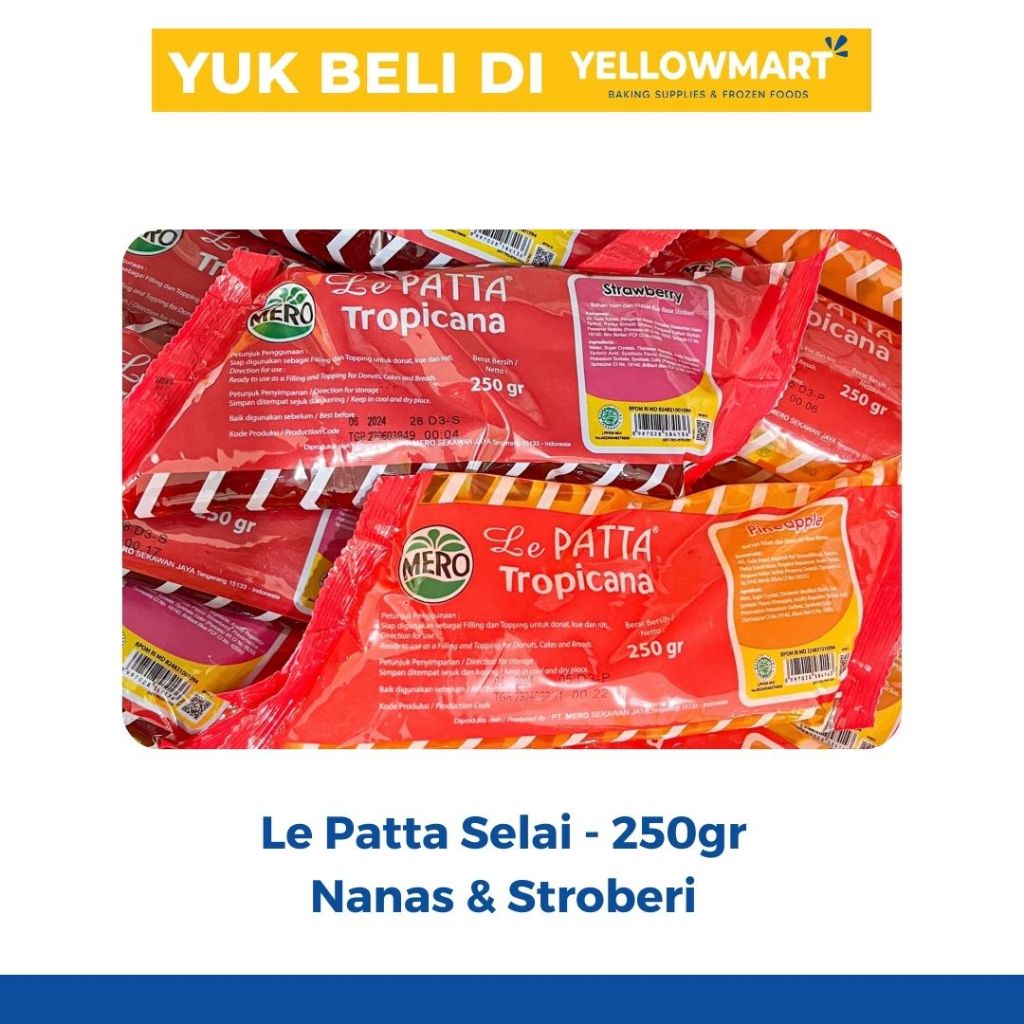 

LE PATTA TROPICANA - Selai buah 250gr Selai roti Donat Olesan