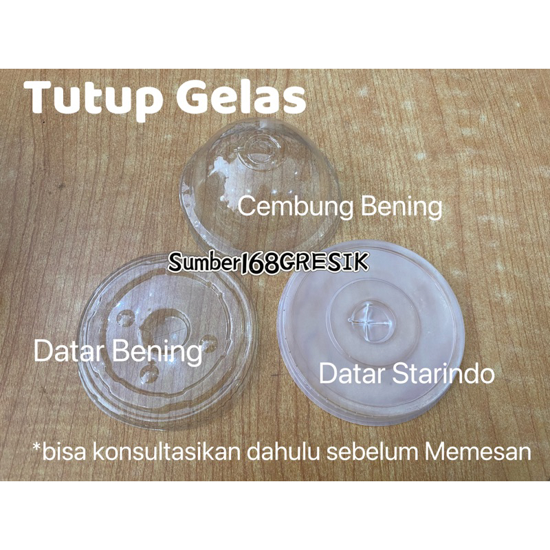 [50pcs] TUTUP GELAS DATAR CEMBUNG BENING BINTANG TIPTOP DIAMETER KECIL | TUTUP CUP PLASTIK DATAR CEM