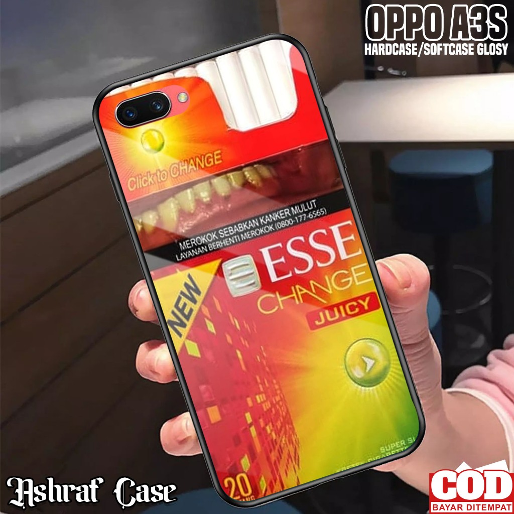 Case Oppo A3S - Casing Hp Oppo A3S ( ESS ) Kesing Hp Oppo A3S - Silikon Hp Oppo A3S - Softcase Glass